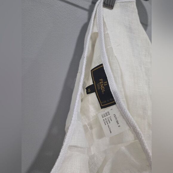 🐢 Fendi Linen Skirt Size 8. Like New! Guaranteed Authentic!! - Picture 15 of 16